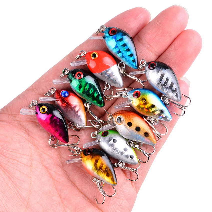 Fishing Lure Crankbait - Рыболовная приманка, маленькая мини-качалка гольяна, 3
