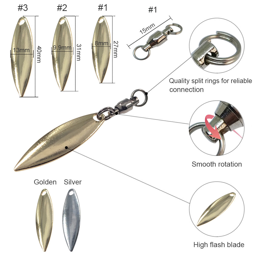 10 шт., лезвия вербового листа – обзор и цена Fishing Lure Blade Bait