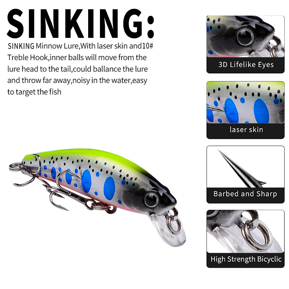 5,6 см 6,8 г мини тонущие вобл – обзор и цена Fishing Lure Jerkbait