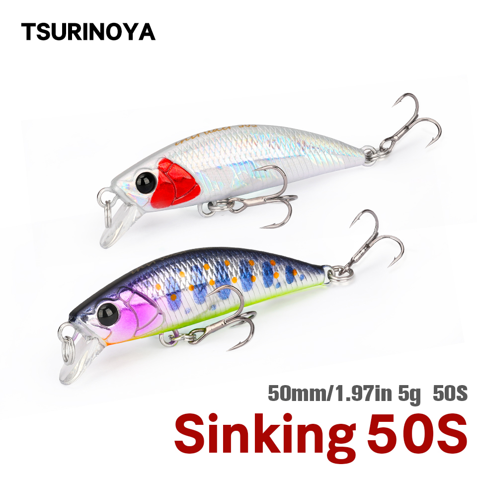 TSURINOYA 50S НОВЫЙ ЦВЕТ 5 см  – обзор и цена Fishing Lure Jerkbait